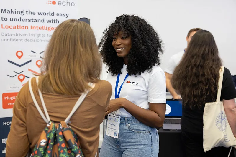 Echo Analytics stand.