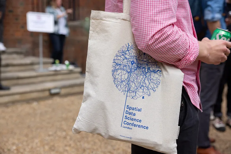 Spatial Data Science Conference tote bag.