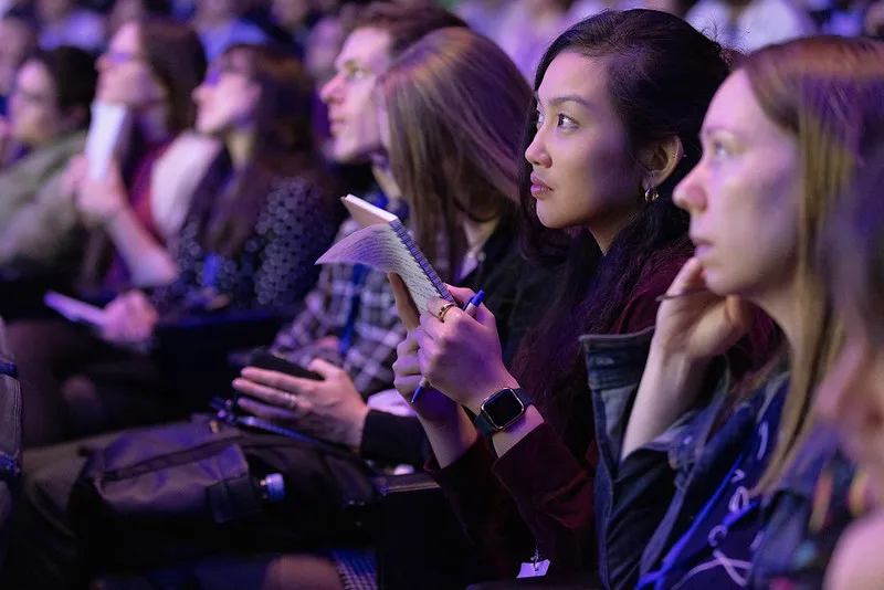 People enjoying SDSC in the audience.